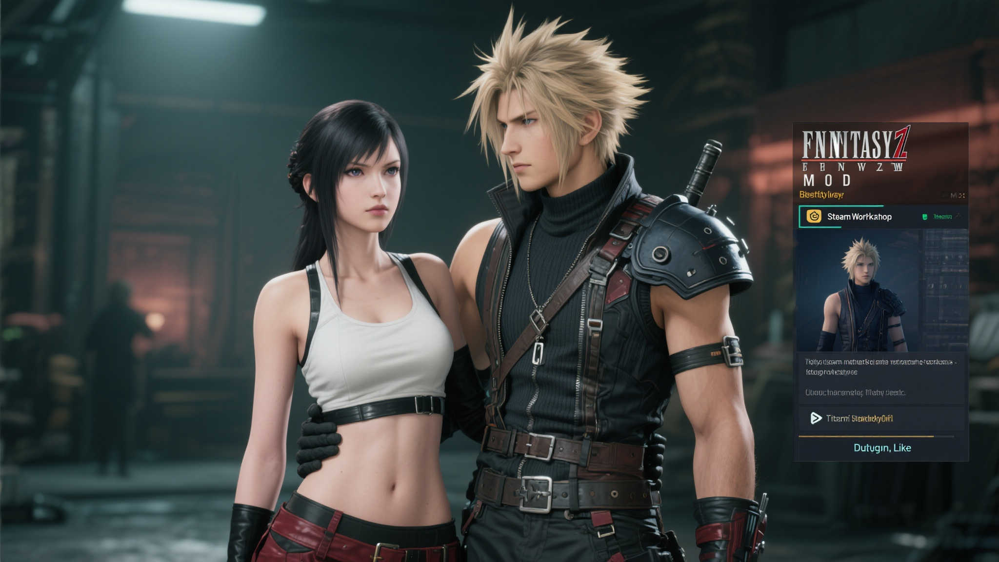 《最终幻想7：重生》克劳德与蒂法情侣装Mod：甜蜜满溢！